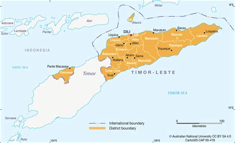 How many states are in timor leste. Timor - Timor-Leste - CartoGIS Services Maps Online - ANU