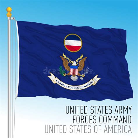 United States Army Forces Command Flag Usa Vector Illustration