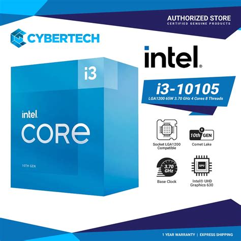 Intel Core I3 10105 I3 10105 37 Ghz 10th Gen Quad Core Lga1200