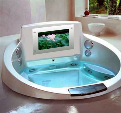 Bathtub With Tv And Jacuzzi Fits Two People Romantic Bathtubs
