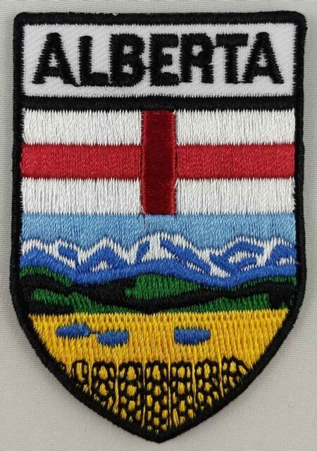 Alberta Province Shield Crest Patch Badge Embroidered Iron On Sew On