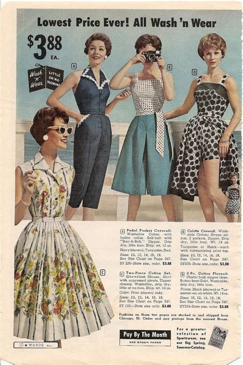 Montgomery Ward Summer 1959 Catalog Retro Fashion Vintage Outfits