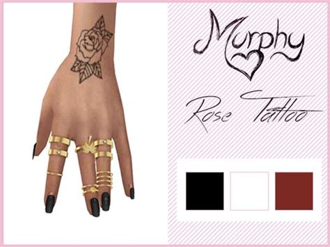 Murphy Sims Ms Rose Tattoo Sims 4 Tattoos Sims 4 The Sims 4 Packs