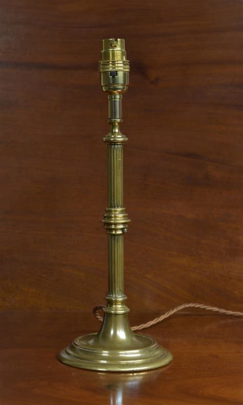 Antique And Reclaimed Listings Reeded Brass Table Lamp Salvoweb Uk