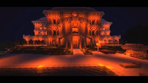 Minecraft Cinematic Mansion On A Hill Youtube