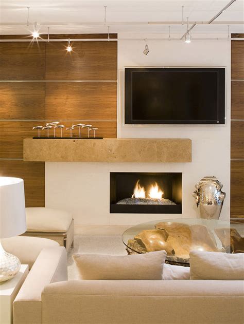 These 25+ living room design ideas all including a stunning fireplace as the centerpiece. Asymmetrical Fireplace | Houzz