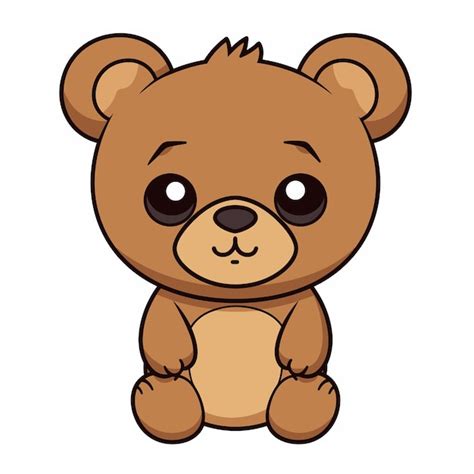 Premium Vector Cute Cartoon Bear Cuddly Bear