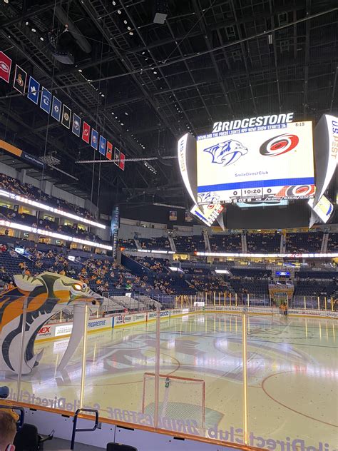 Checking In For My First Game At Bridgestone Arena From Section 101