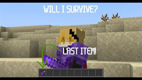 Minecraft But If I Die I Remove An Item From My Hotbar Youtube