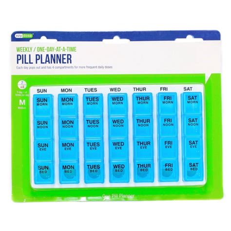 Ezy Dose Weeklyfour Times A Day Multiple Doses Pill Box Tablet