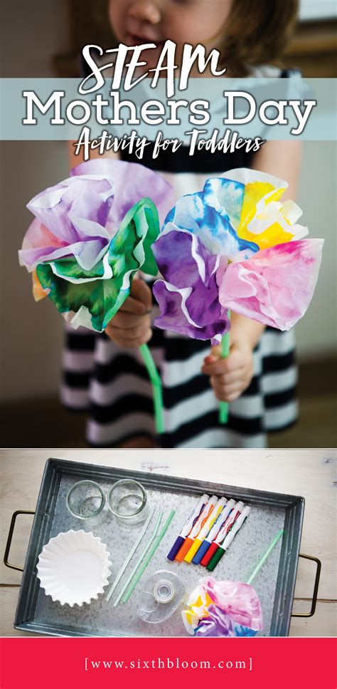 Mothers Day STEAM Activity for Toddlers - Sixth Bloom