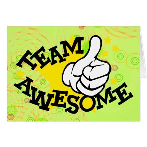 Team Awesome Card For Kids Zazzle