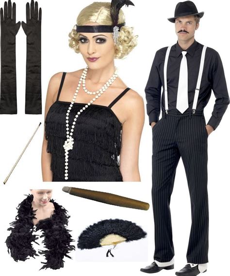 Gangster Flapper Moll Mobster 1920s 30s Chicago Capone Fancy Dress