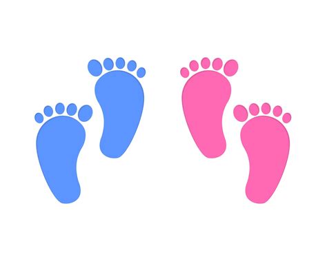 huella de pie de bebé aislada sobre fondo blanco pies de niño y niña
