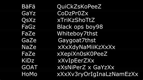 Cod Clan Names And Gamertags Youtube