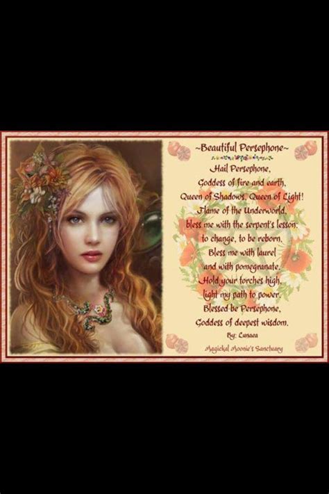 Persephone Wicca Witchcraft Magick Clairvoyant Psychic Abilities