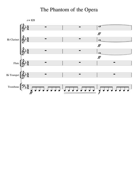 00.the phantom of the opera.pdf. The Phantom of the Opera sheet music for Clarinet, Flute, Trumpet, Trombone download free in PDF ...