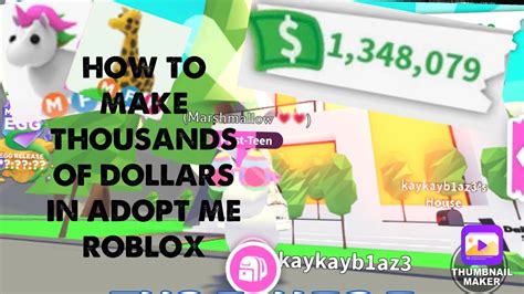 How To Make Thousands Of Dollars In Adopt Me Quick Youtube