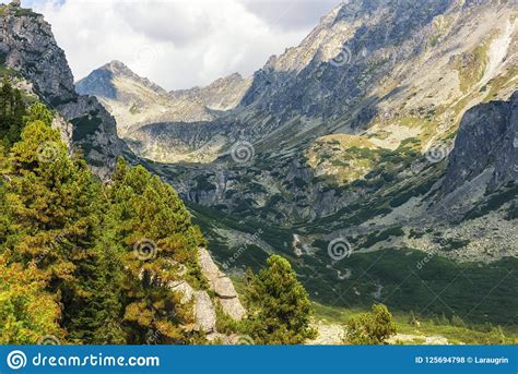 Beautiful Mountain Landscape Rocky High Tatras Slovakia Stock Photo