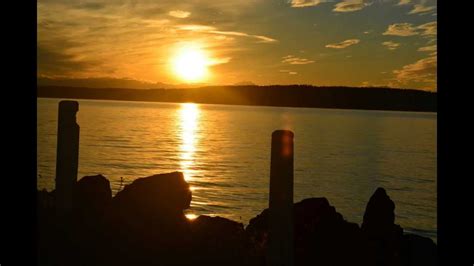 Sunset From Browns Point Light House Park In Tacoma Wa Youtube
