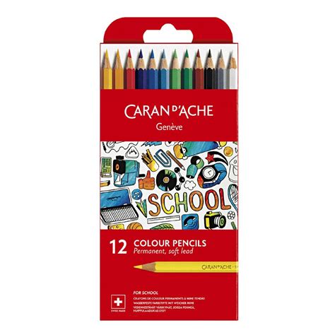Caran Dache School Line Coloured Pencils 12s Duthy Street Art