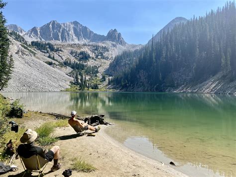 Enjoying A Pristine Lake In The Backcountry Routdoors