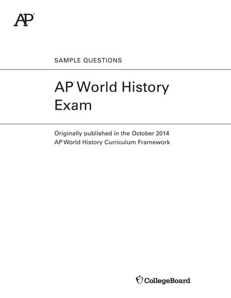 Sample Questions Ap World History Exam
