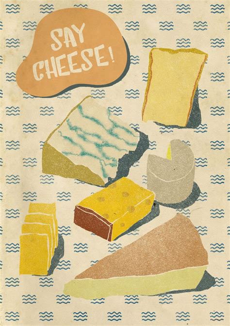 Cheese Print Vintage Cheese Poster Retro Style Food Poster Etsy