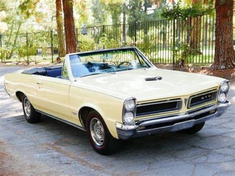 1965 Pontiac Gto 90366 Miles Yellow Convertible 389 Manual For Sale
