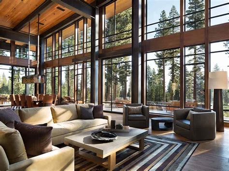 Because modern décor is currently extremely popular, it falls under the contemporary umbrella, adding to the confusion. Fabulous mountain modern retreat in the High Sierras