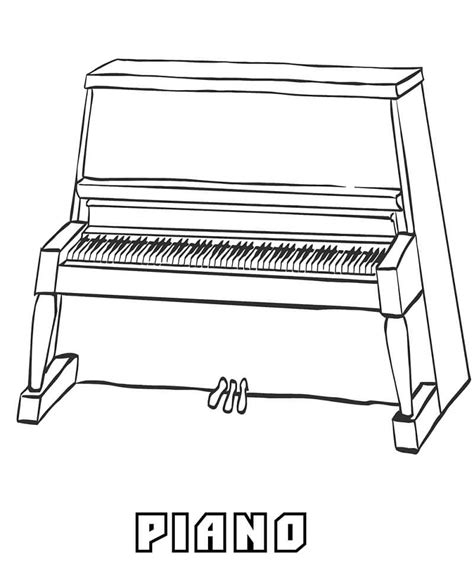 Piano De Desenho Animado Para Colorir Imprimir E Desenhar Colorir Me