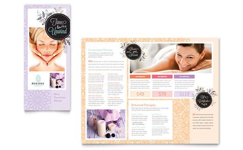 Massage Brochure Template Design