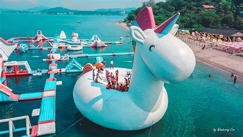 inflatable island philippines most colorful island and cool playground