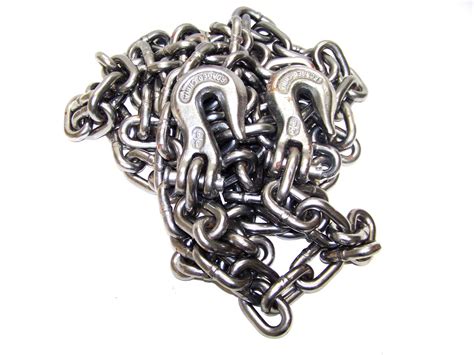 38 X 20ft H D Tow Chain With Hooks Towing Pulling Secure Truck Cargo