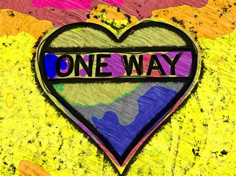 One Way Heart Road Sign Free Stock Photo Public Domain Pictures