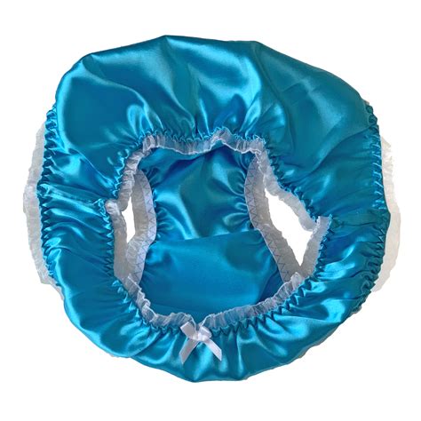 aqua blue satin frilly sissy panties bikini knicker underwear briefs size 6 20 £15 99 picclick uk