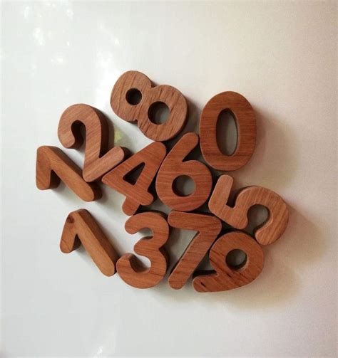 Magnetic Wood Numbers 1 10 Learning Toy Mathematics Set Montessori