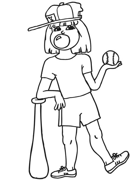This coloring sheet features a female baseball catcher in full swing. Free Printable Baseball Pictures, Download Free Clip Art ...