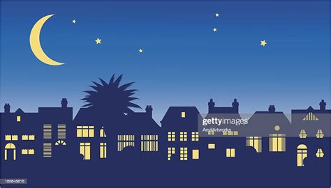 Night Street Scene High Res Vector Graphic Getty Images