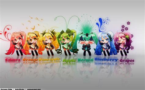 Colors Of Miku Vocaloids Wallpaper 12744358 Fanpop