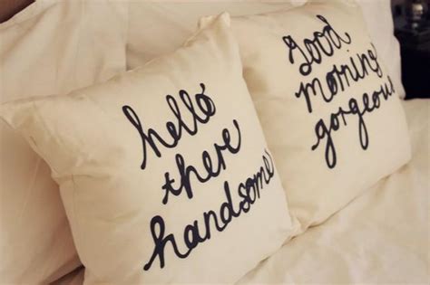 His And Hers Pillow Covers 18 X 18 Inch Hello There Handsome Good