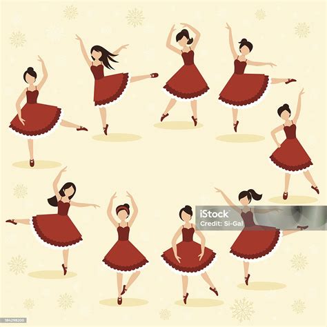 Nine Ladies Dancing Stock Illustration Download Image Now The