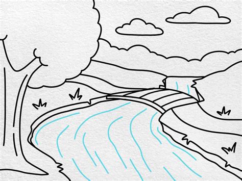 How To Draw A River Helloartsy