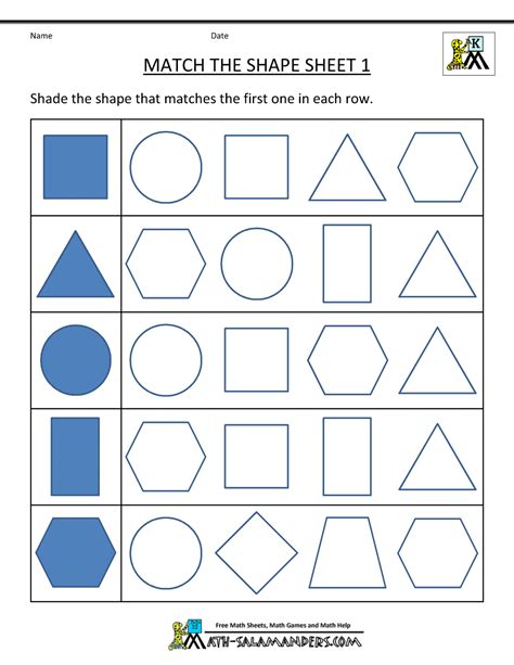 10 Printable Shapes Worksheets Worksheets Decoomo