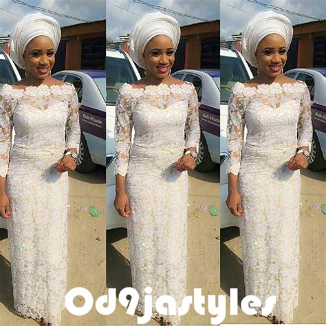 Top 12 Latest White Aso Ebi Lace Styles 2017 Download