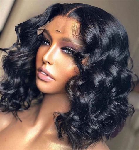 Short Bob Body Wave Wig Lace Front Wigs 100 Human Hair For Women Human Hair Lace Wigs Short