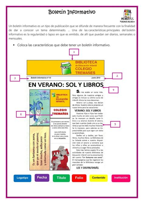 Actividades Sobre Los Textos Informativos Image To U