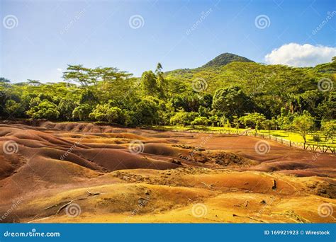 Famous Seven Colored Earth In Chamarel Mauritius Stock Image Image