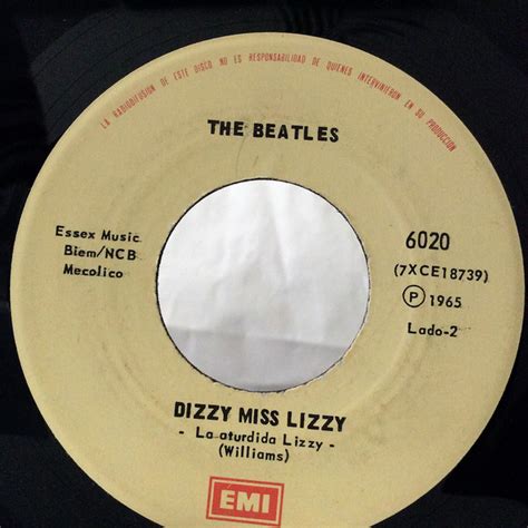 The Beatles Yesterday Dizzy Miss Lizzy Vinyl Discogs