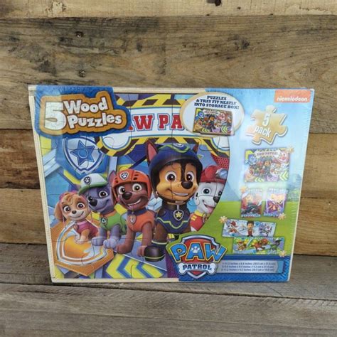 Paw Patrol Games Paw Patrol 5 Wood Puzzles By Spin Master